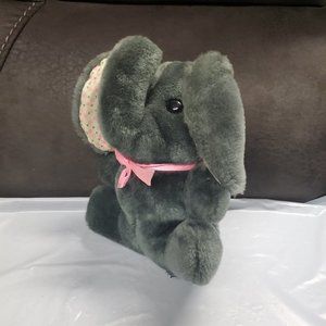 Plush Elephant - Dakin - Stuffed Animal - 1971 - 8 inches tall - Vintage